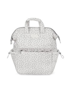Mochila Little Bloom Flor Gris