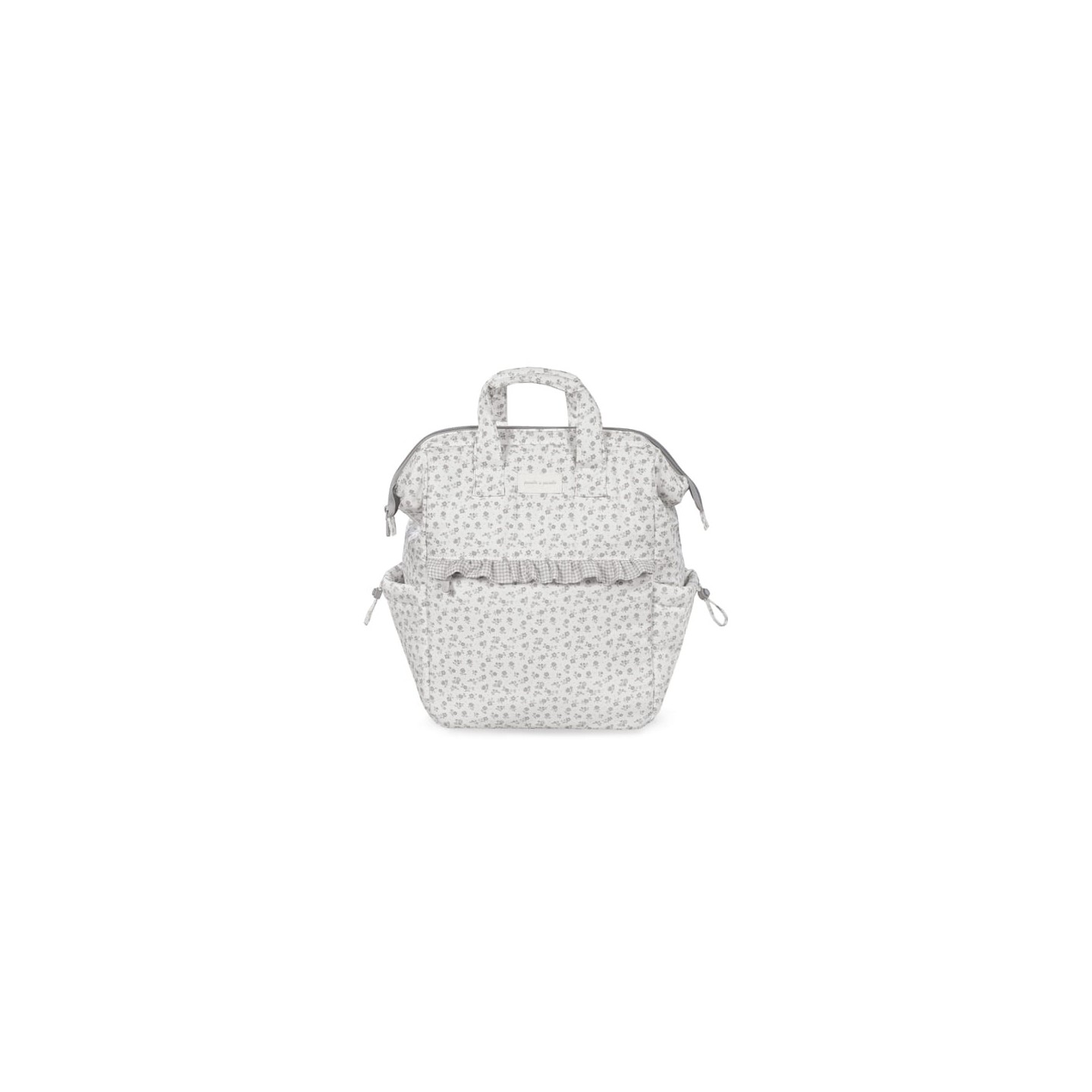 Mochila Little Bloom Flor Gris