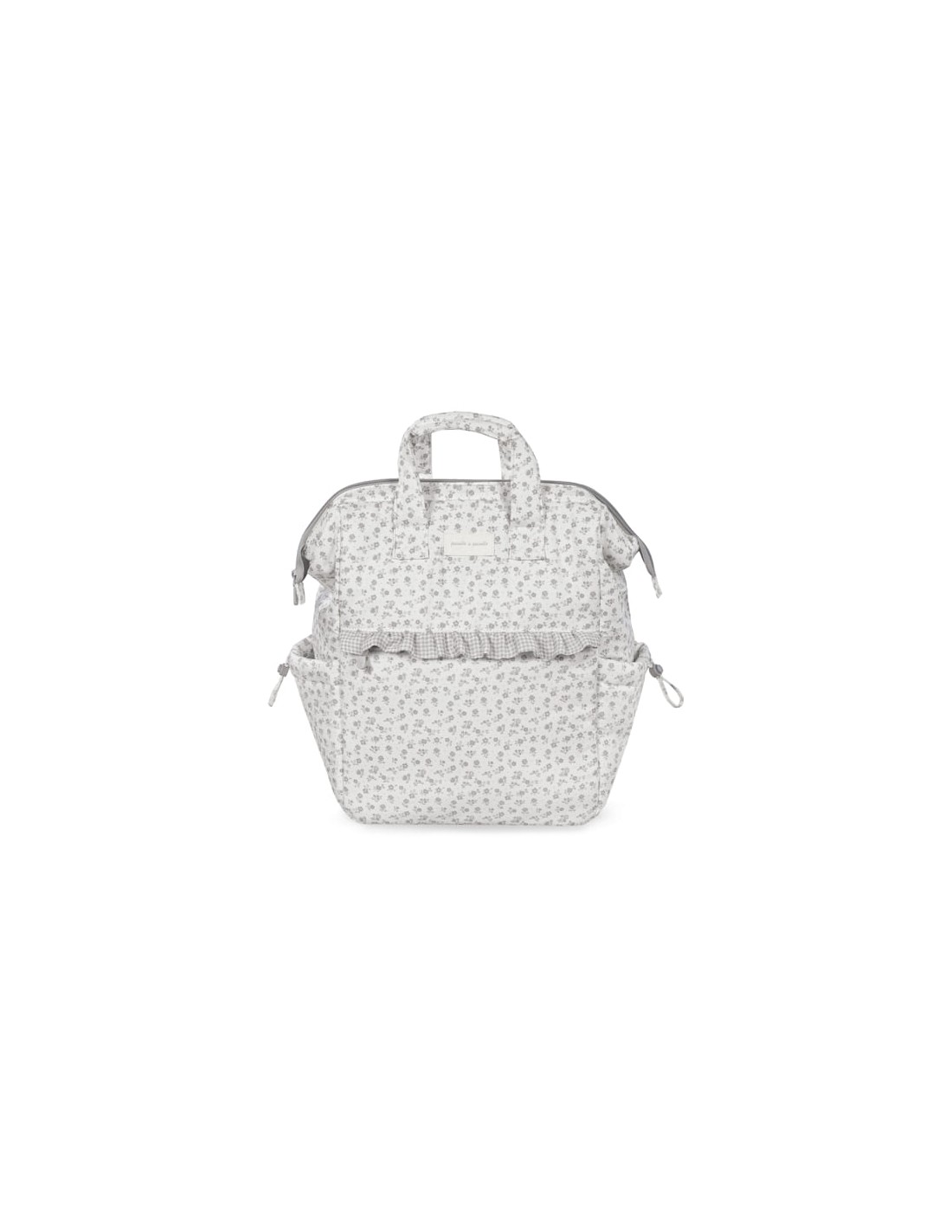Mochila Little Bloom Flor Gris
