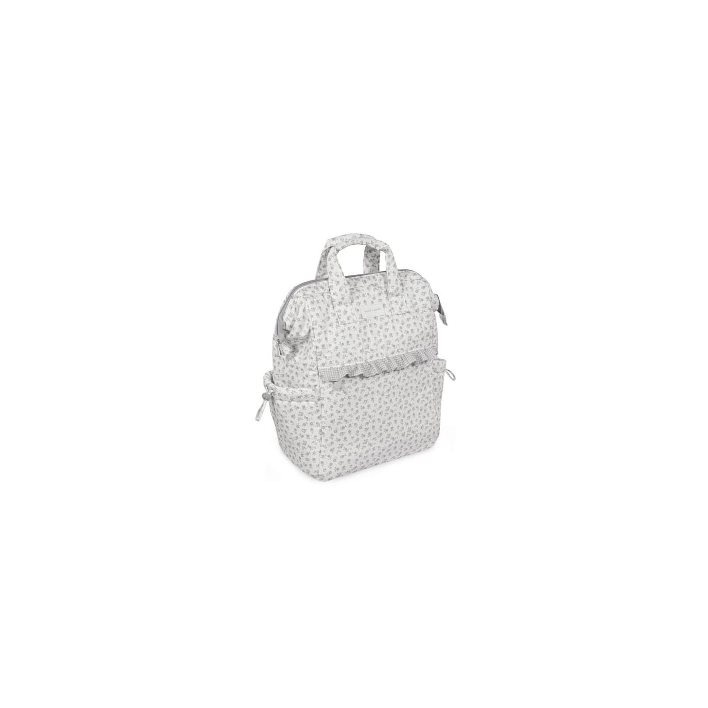 Mochila Little Bloom Flor Gris