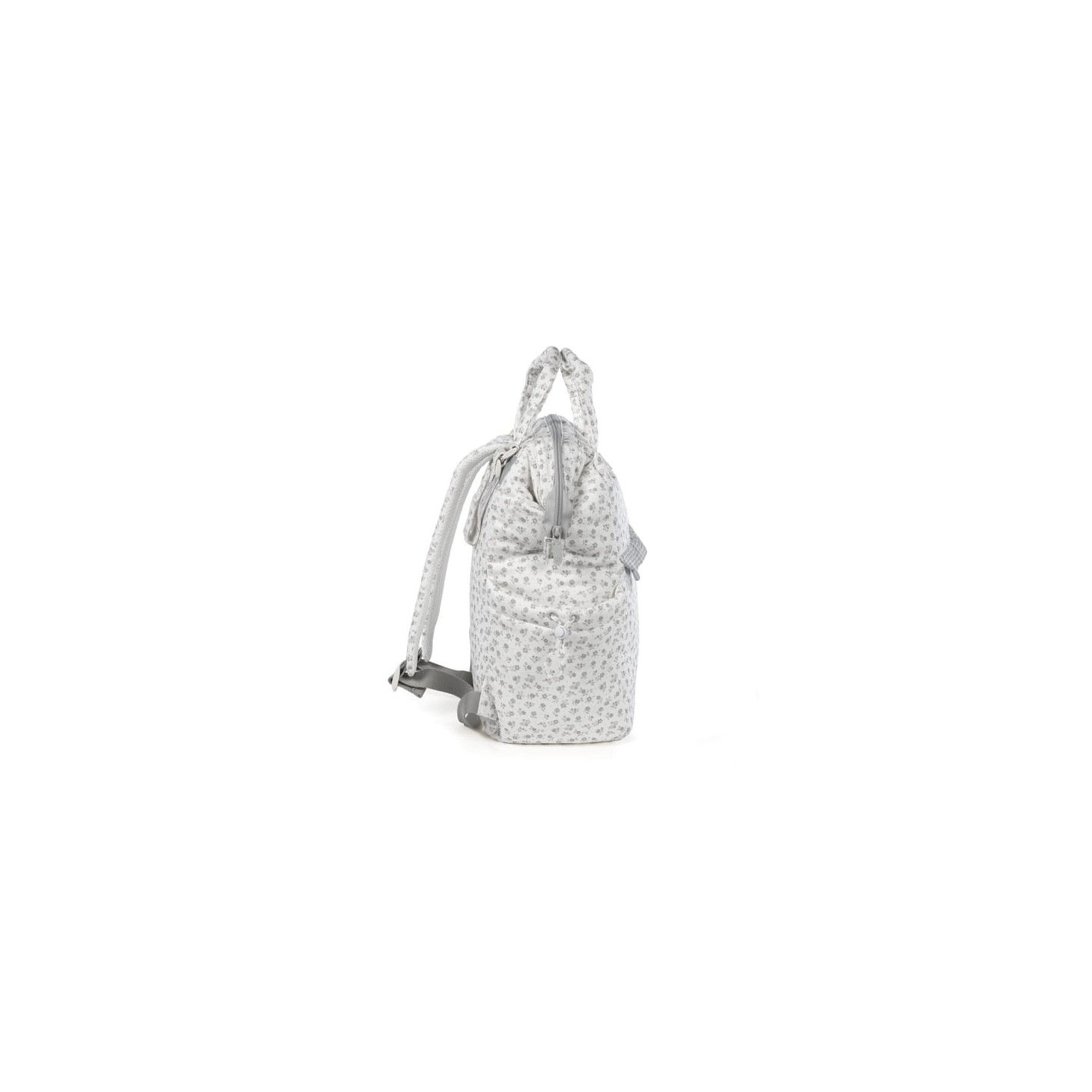 Mochila Little Bloom Flor Gris