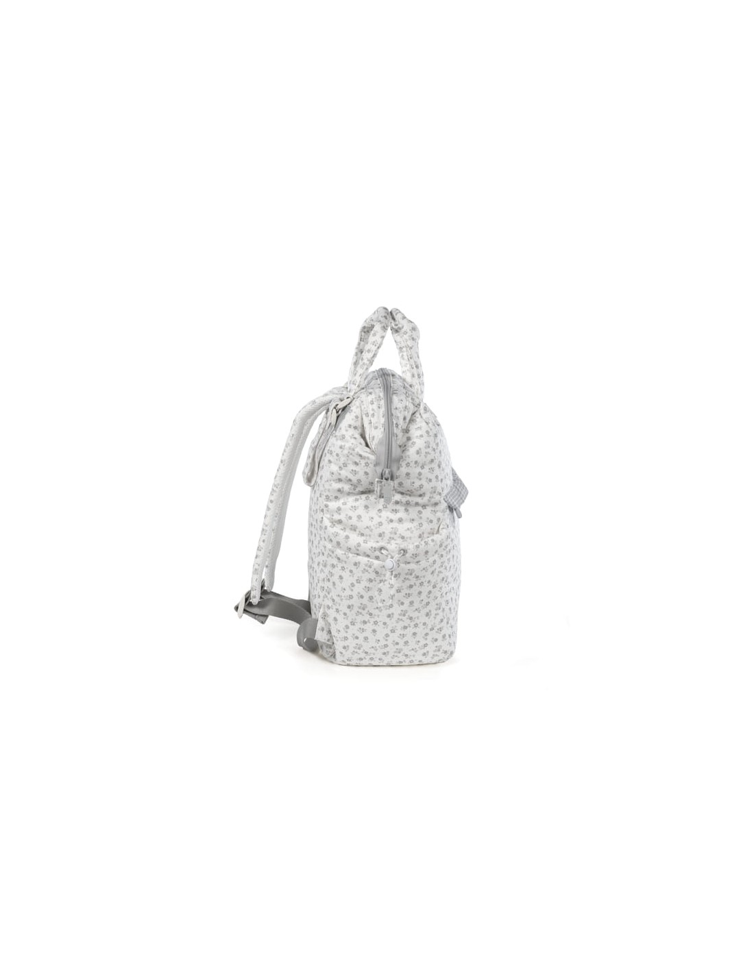 Mochila Little Bloom Flor Gris