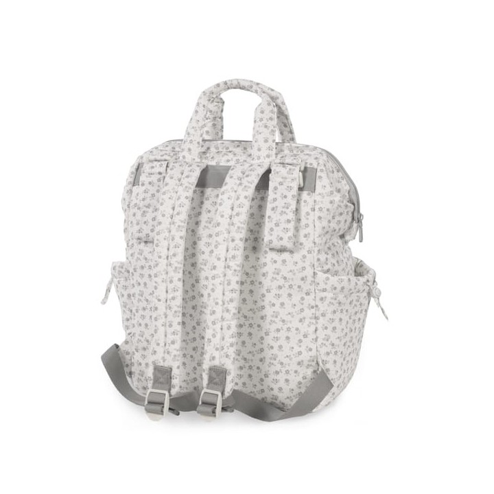 Mochila Little Bloom Flor Gris