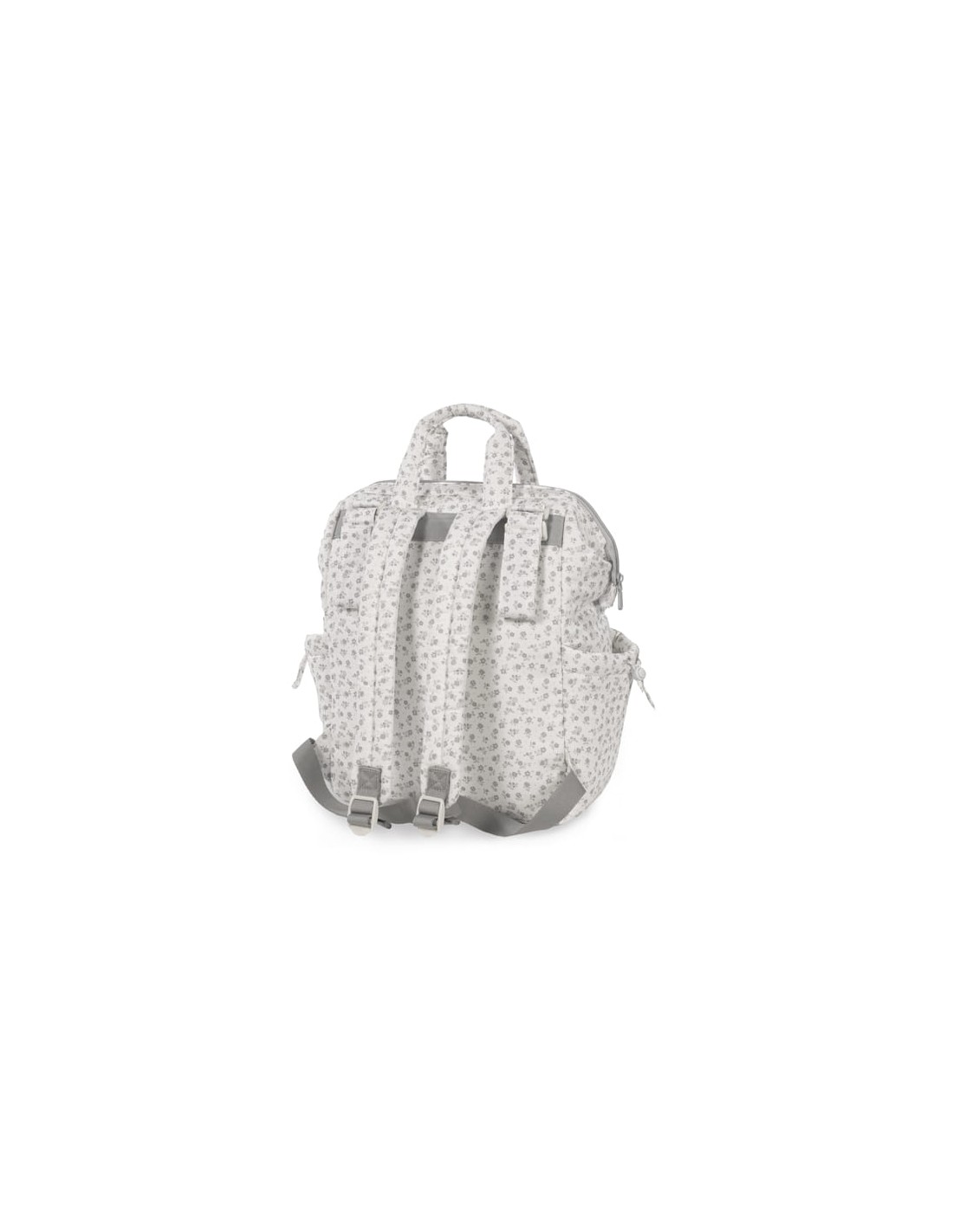 Mochila Little Bloom Flor Gris
