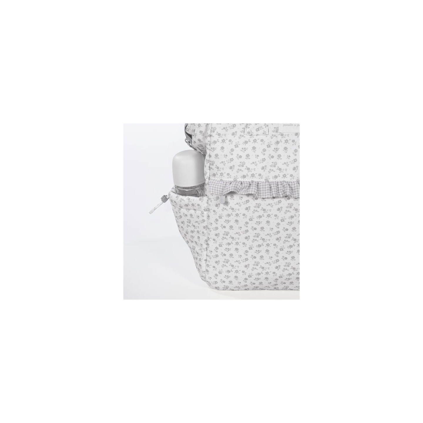 Mochila Little Bloom Flor Gris