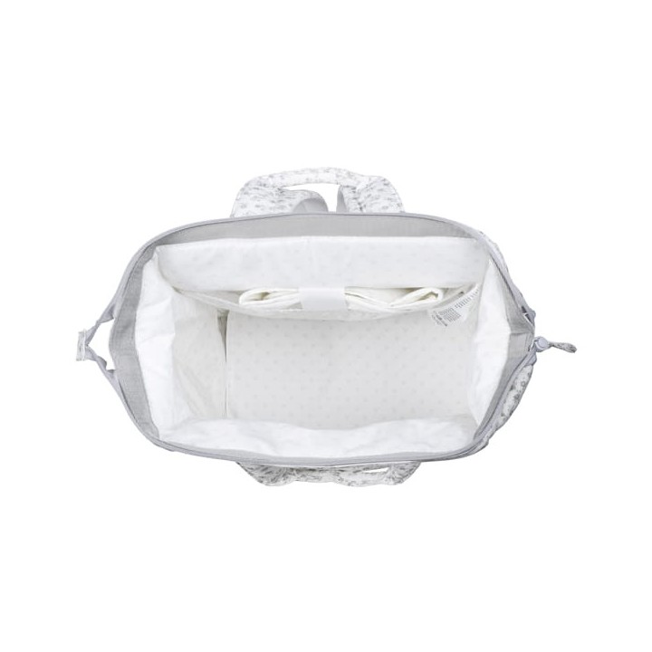 Mochila Little Bloom Flor Gris