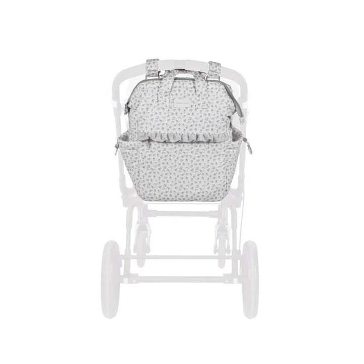 Mochila Little Bloom Flor Gris