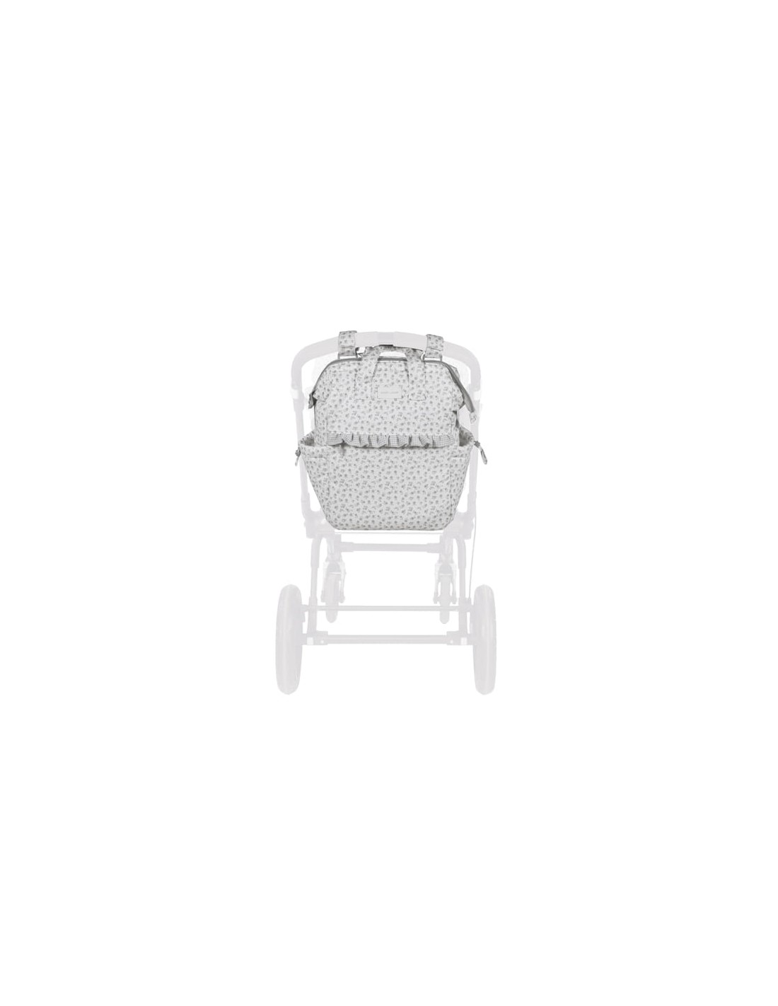 Mochila Little Bloom Flor Gris