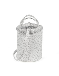 Bolsa Bucket Little Bloom Flor Gris