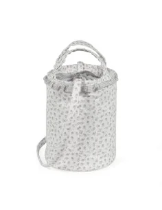 Bolsa Bucket Little Bloom Flor Gris