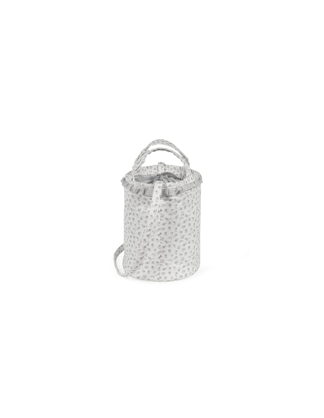 Bolsa Bucket Little Bloom Flor Gris