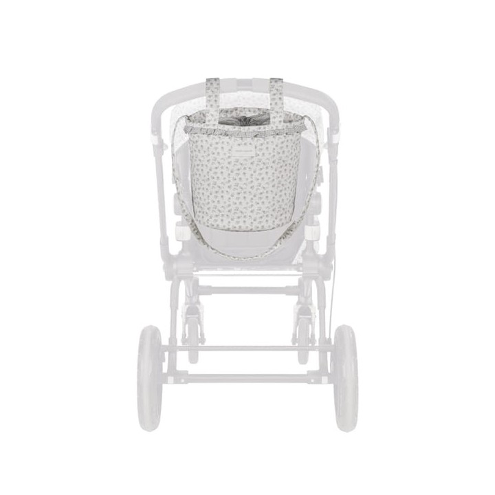 Bolsa Bucket Little Bloom Flor Gris