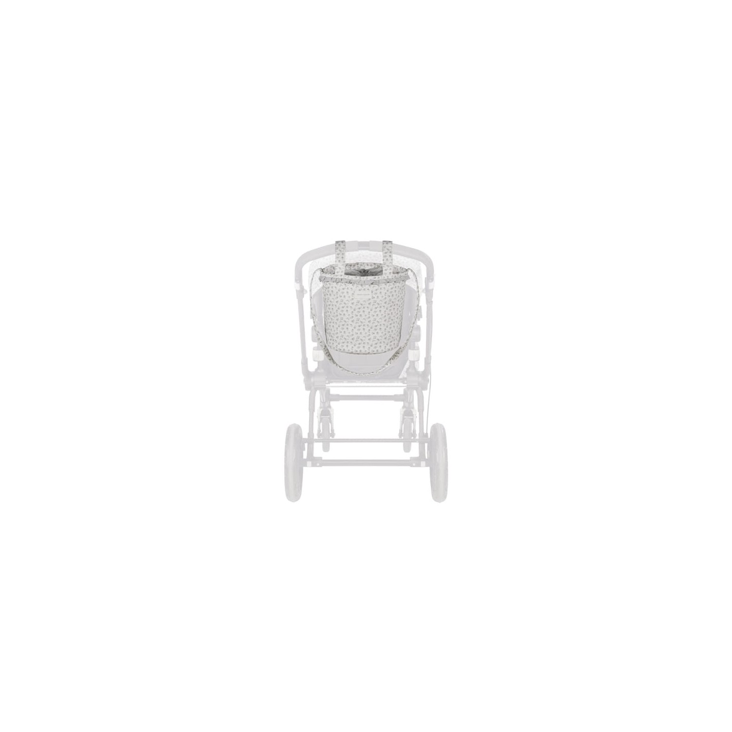 Bolsa Bucket Little Bloom Flor Gris