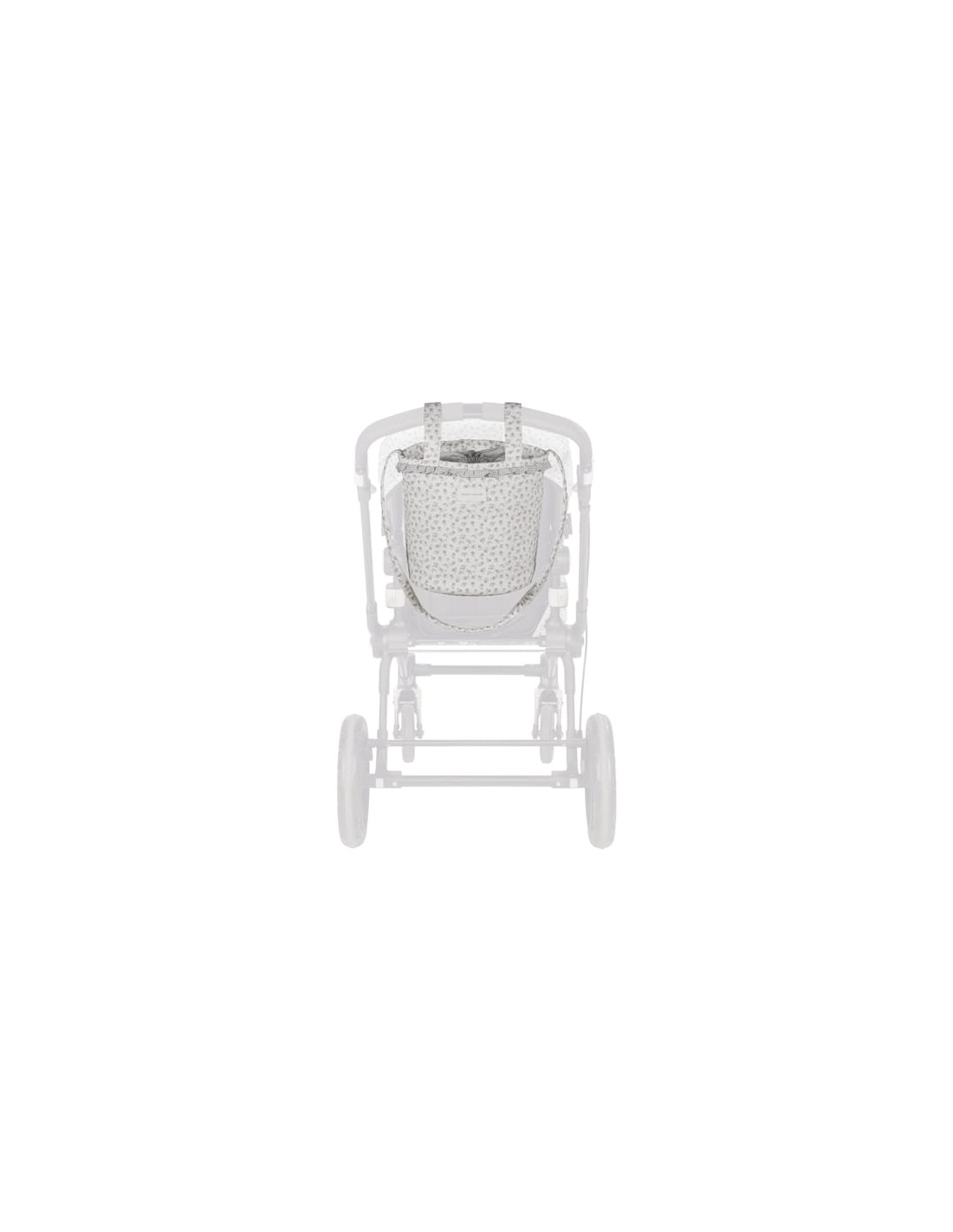 Bolsa Bucket Little Bloom Flor Gris