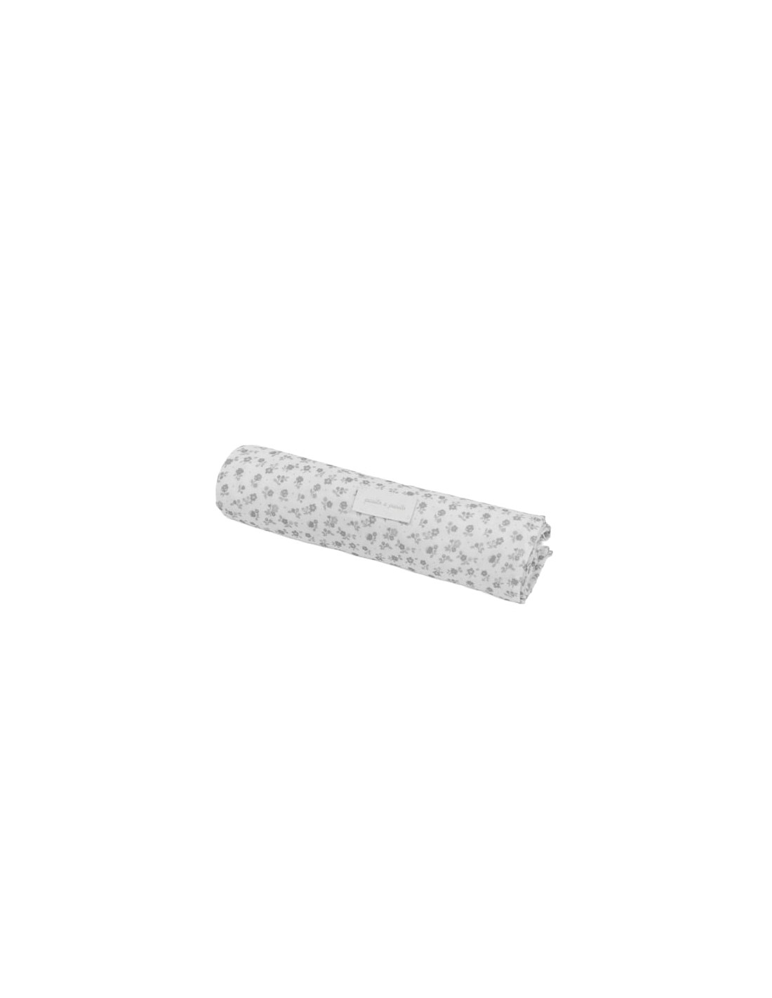 Muselina Little Bloom Flor Gris