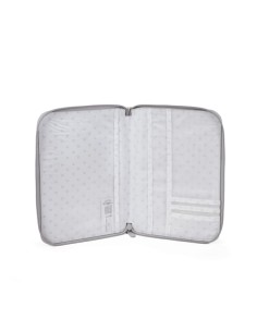 Portadocumentos Little Bloom Flor Gris