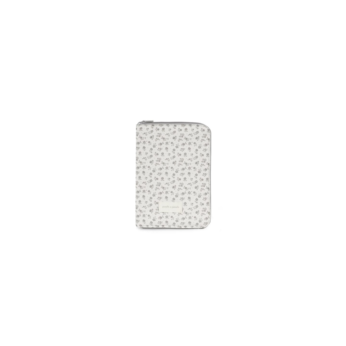 Portadocumentos Little Bloom Flor Gris