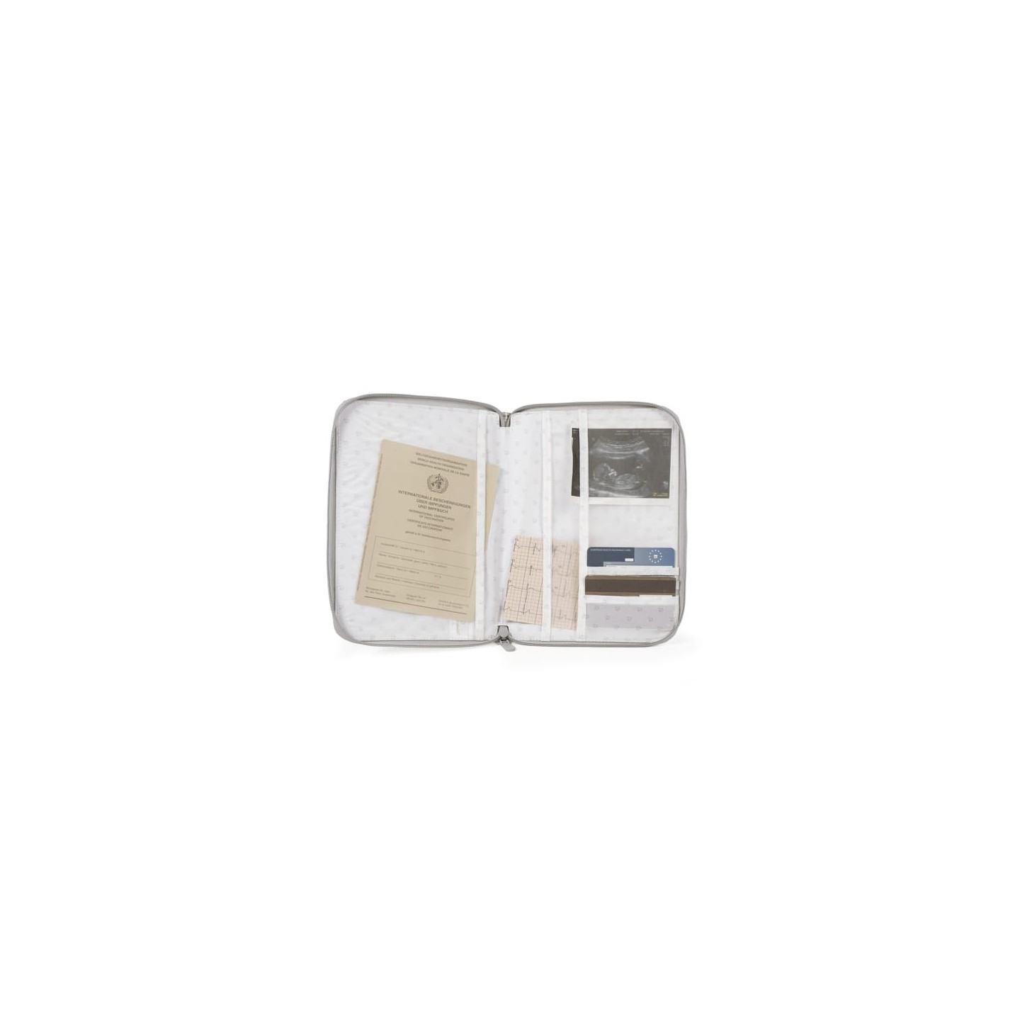 Portadocumentos Little Bloom Flor Gris
