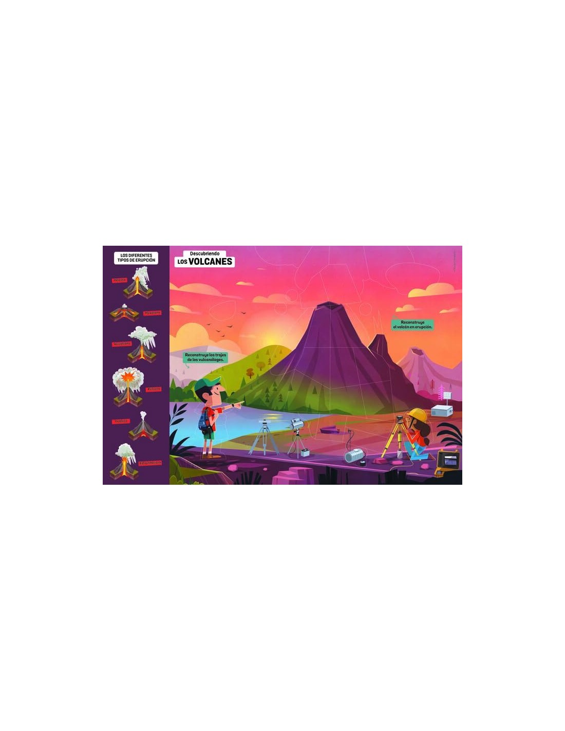 Descubriendo los volcanes - Tablero magnético