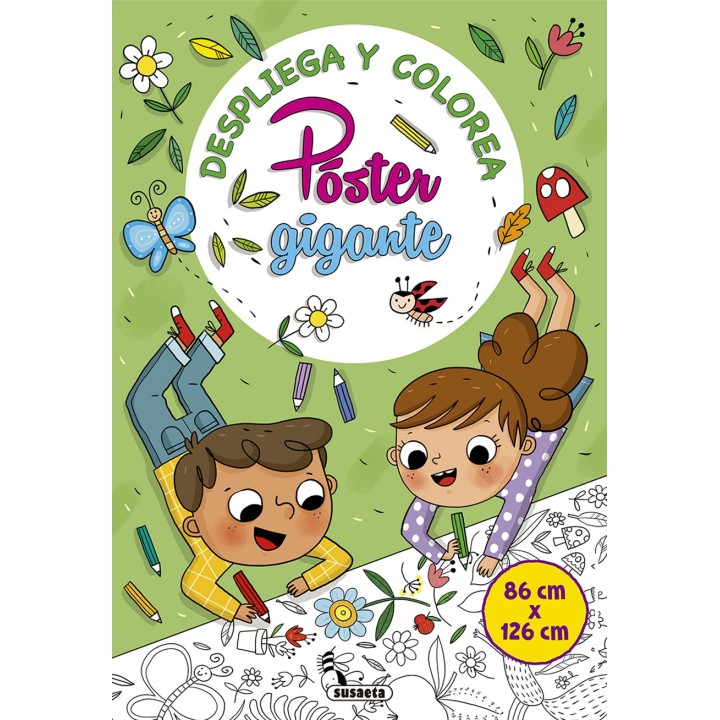 Despliega y colorea poster gigante Verde