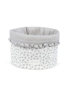 Cestito Home Little Bloom Flor Gris