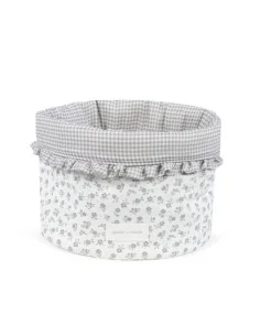 Cestito Home Little Bloom Flor Gris