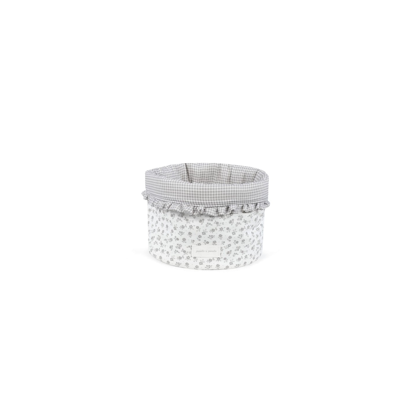 Cestito Home Little Bloom Flor Gris