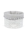 Cestito Home Little Bloom Flor Gris