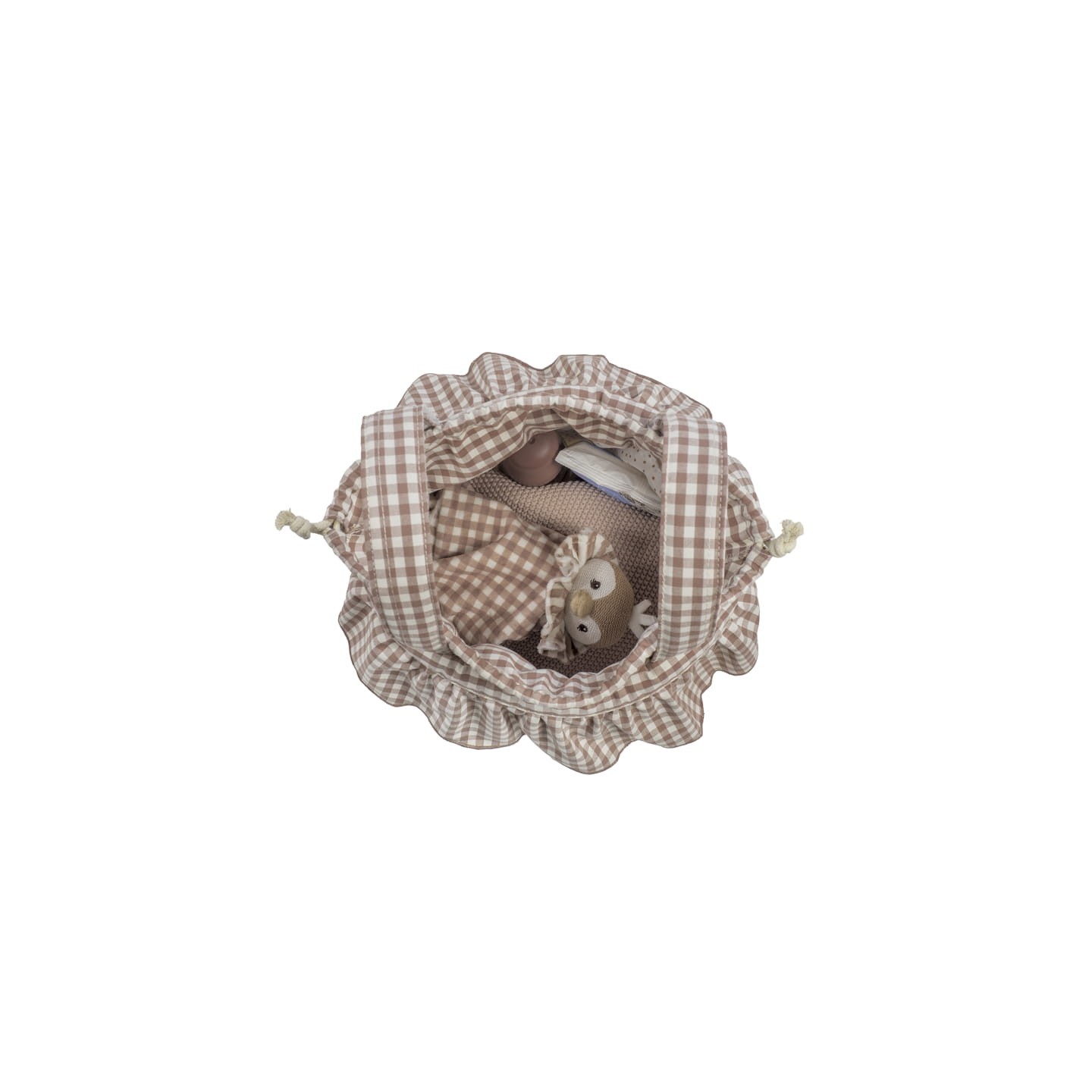 Bolso Bucket Praliné Vichy Moka