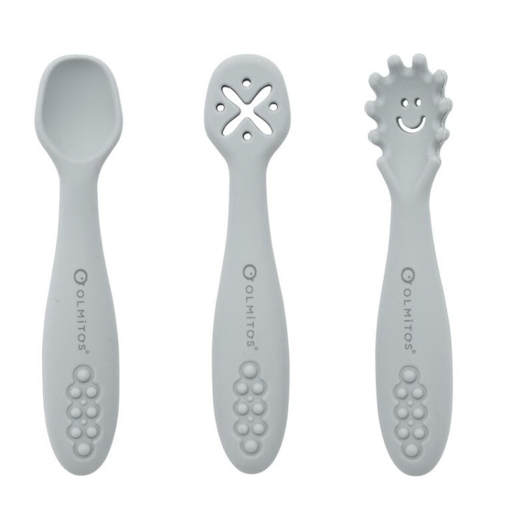 Set Cubiertos Aprendizaje Gris