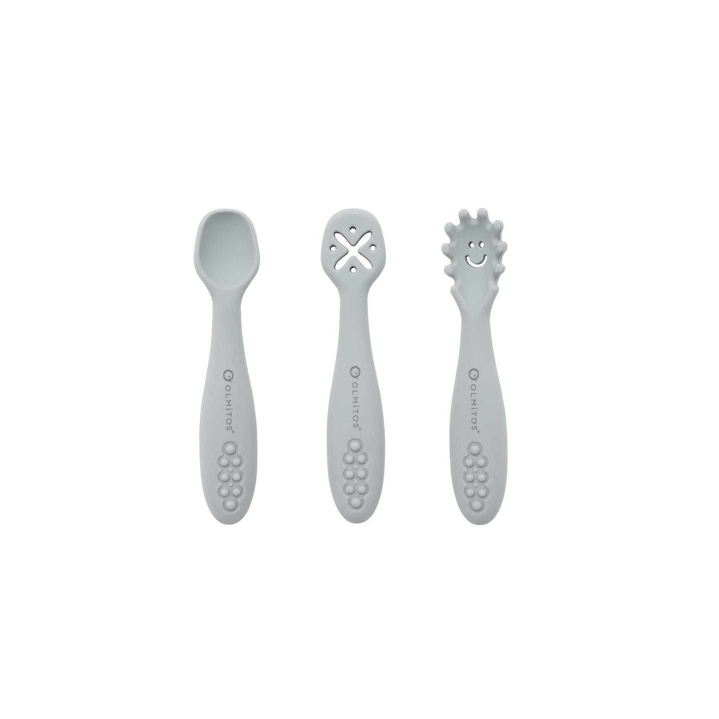 Set Cubiertos Aprendizaje Gris