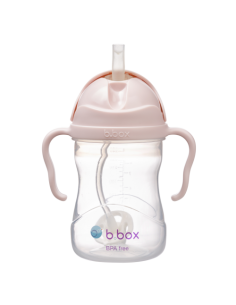 Taza con pajita flexible con pesa - Blush