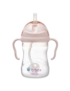 Taza con pajita flexible con pesa - Blush
