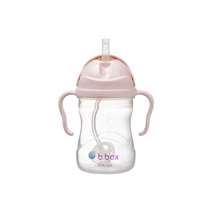 Taza con pajita flexible con pesa - Blush