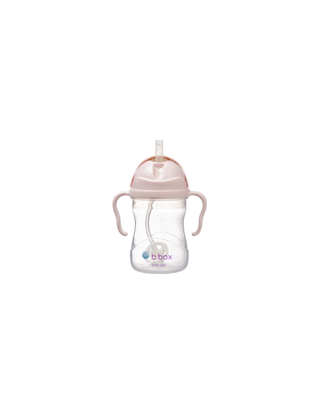 Taza con pajita flexible con pesa - Blush