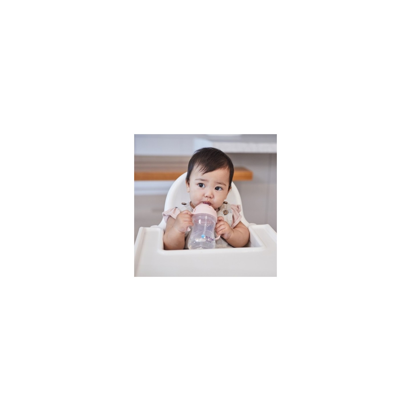 Taza con pajita flexible con pesa - Blush