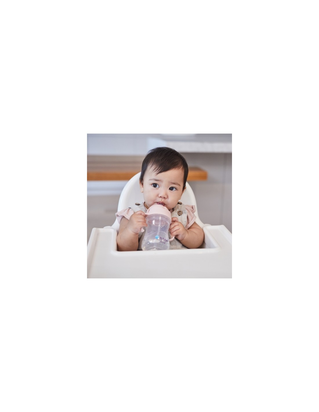 Taza con pajita flexible con pesa - Blush