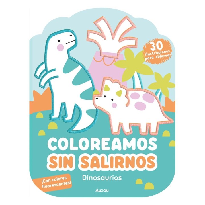 Coloreamos sin salirnos. Dinosaurios