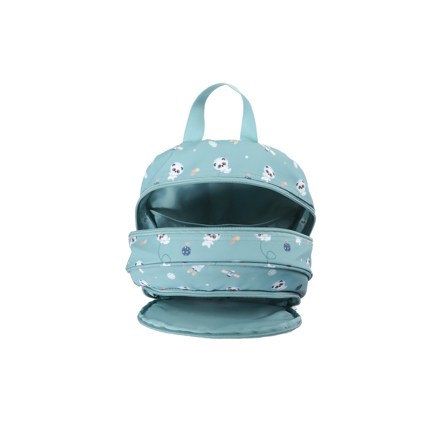 Mochila Mediana Pandas in Space + Llavero Tutete