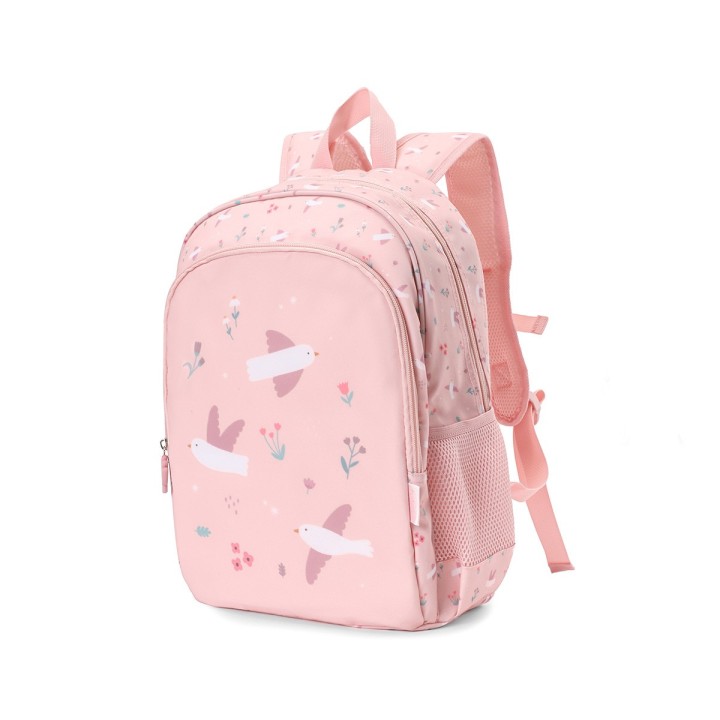 Mochila Mediana Blossom Birds + Llavero Tutete