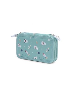 Estuche Plumier Doble Tutete Pandas in Space