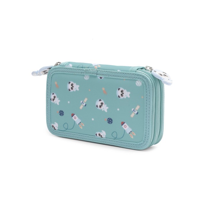 Estuche Plumier Doble Tutete Pandas in Space