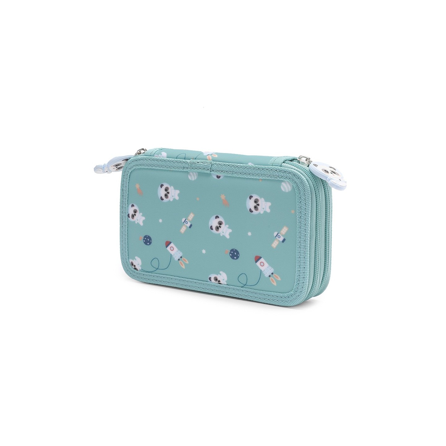 Estuche Plumier Doble Tutete Pandas in Space