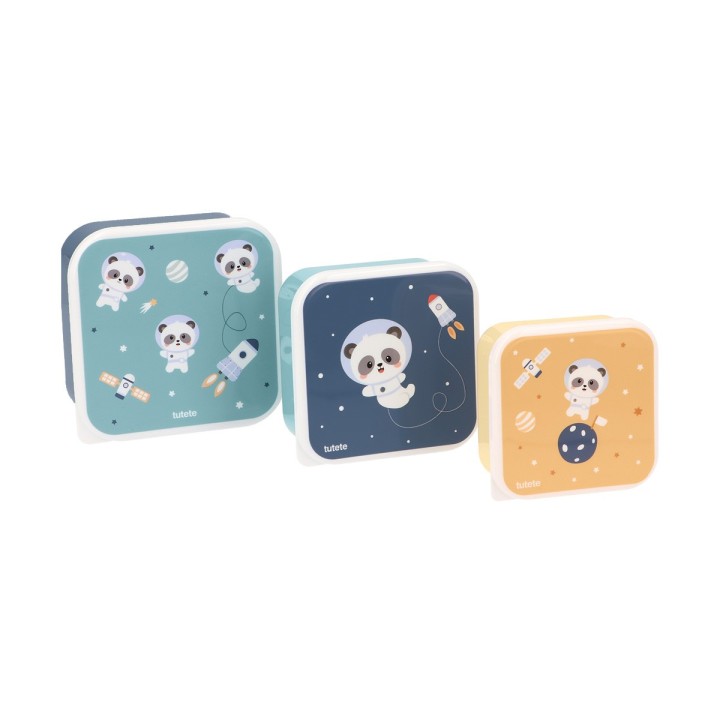 3 Cajas Almuerzo Pandas in Space