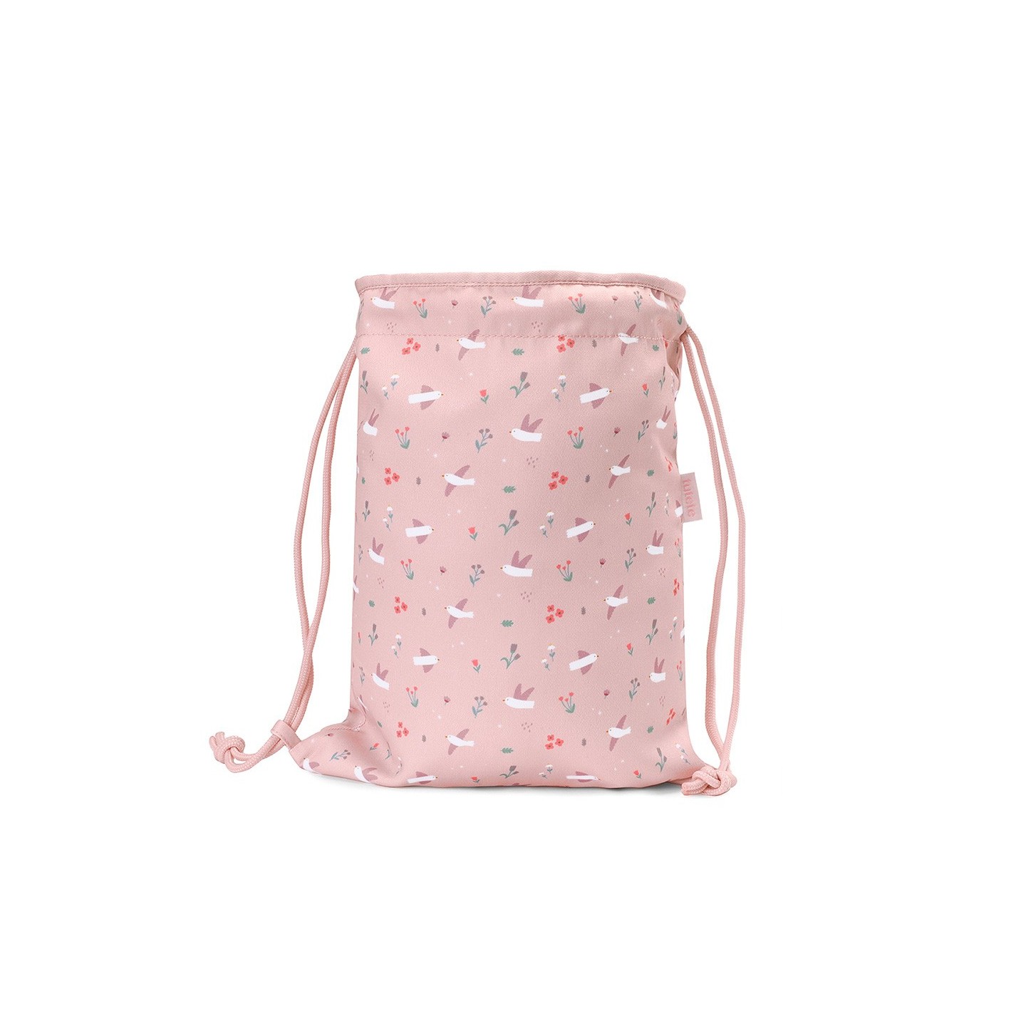 Mochila Saco Tela Blossom Birds Tutete