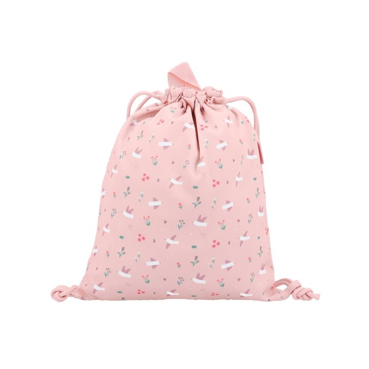 Mochila Saco Tela Blossom Birds Tutete