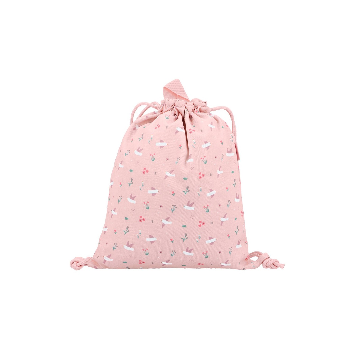 Mochila Saco Tela Blossom Birds Tutete