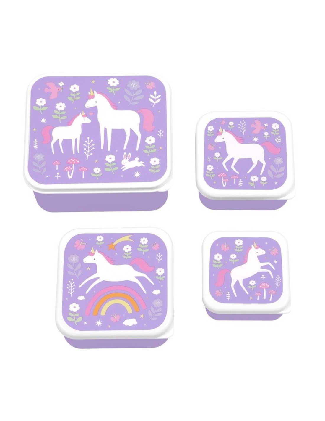 Set de 4 Cajas Unicornios