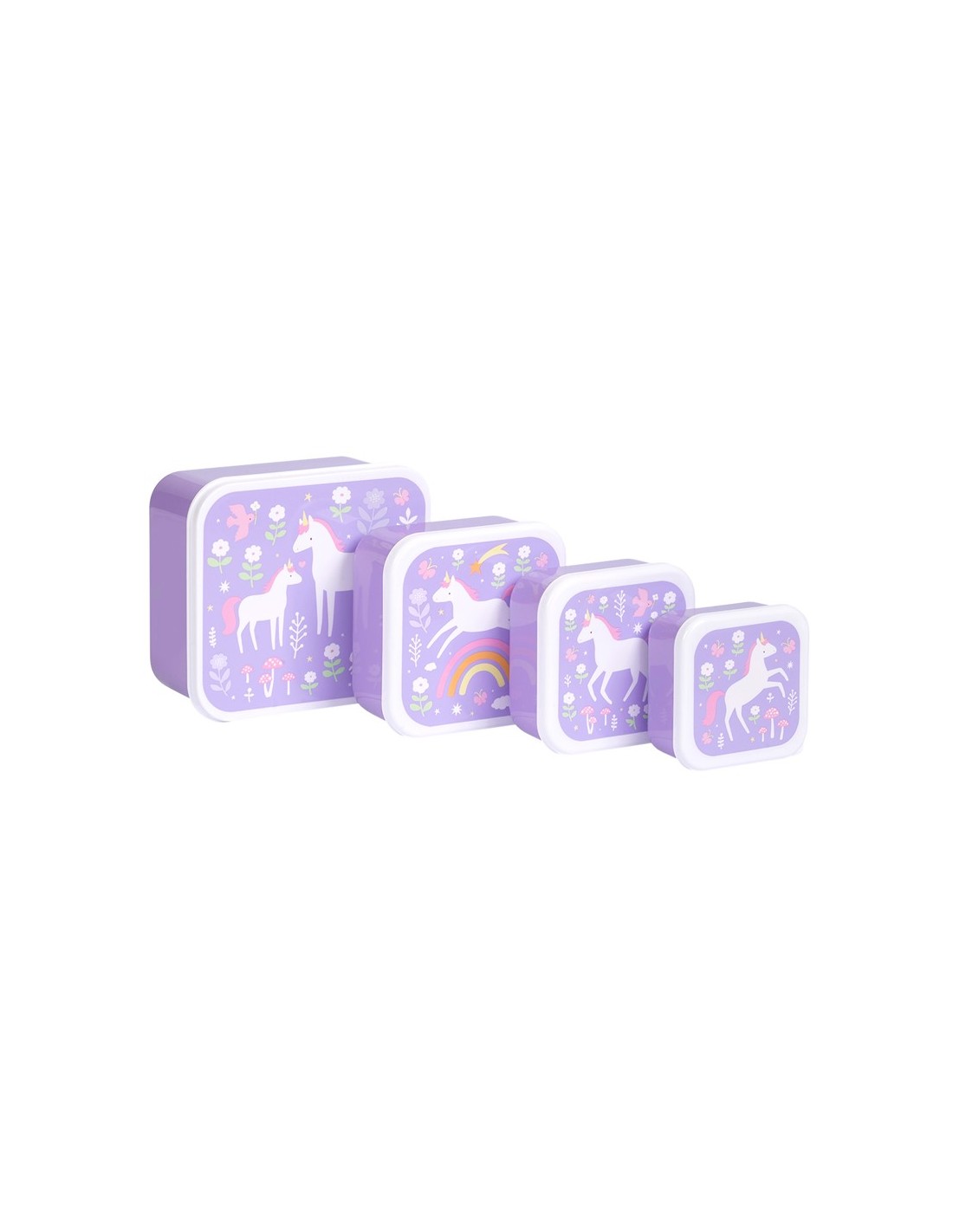 Set de 4 Cajas Unicornios