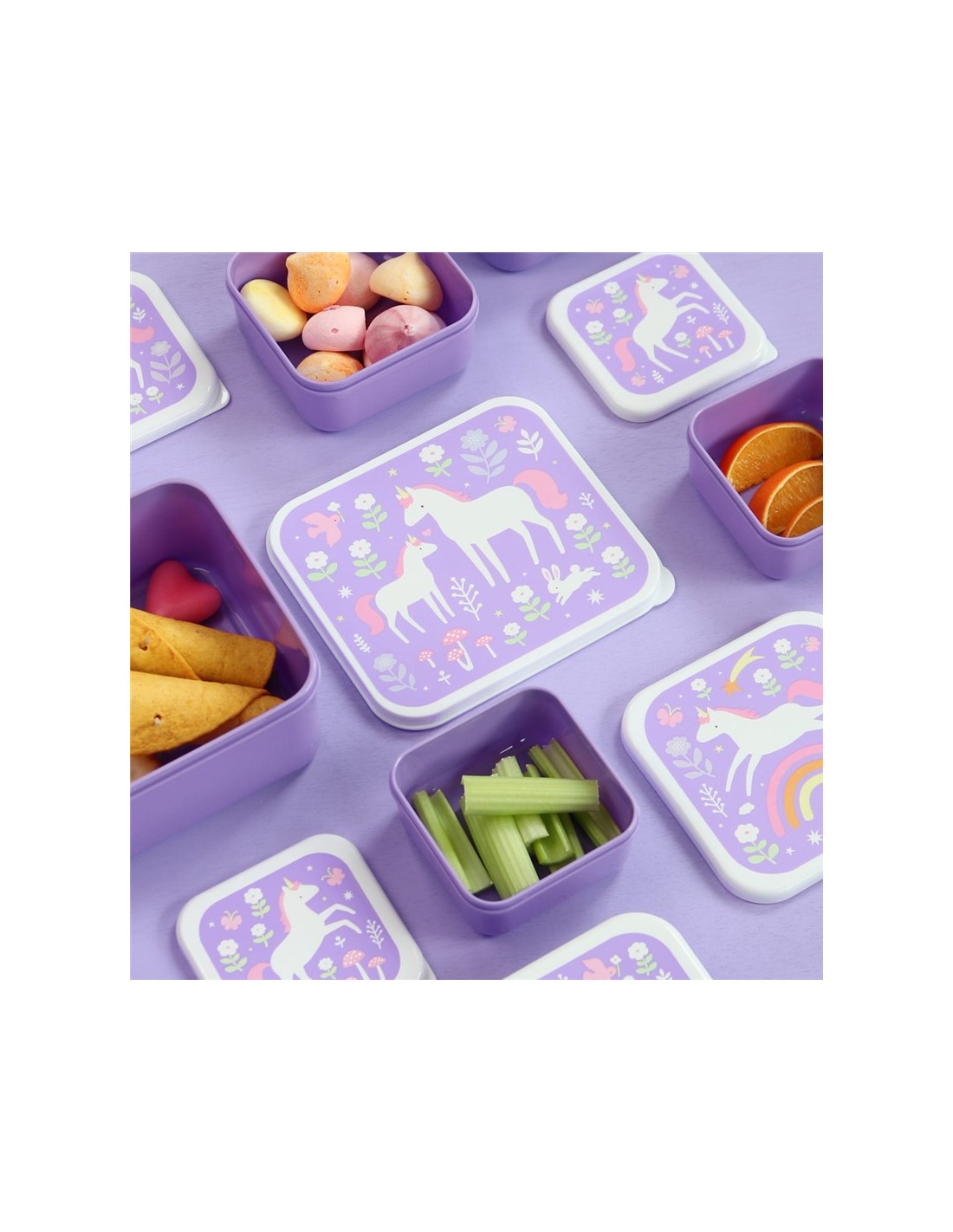 Set de 4 Cajas Unicornios